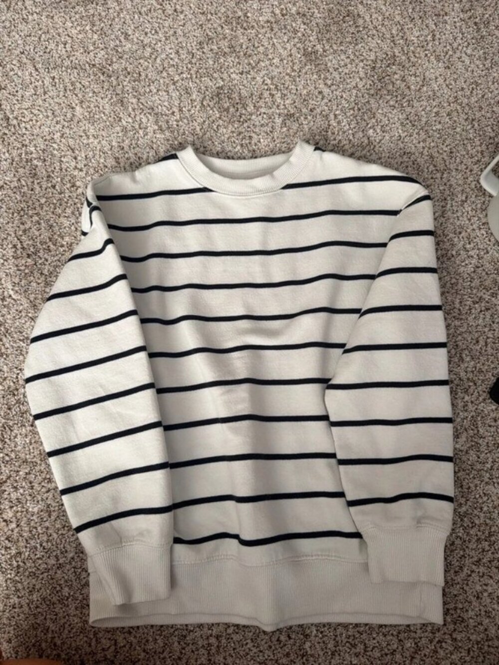 Zara girls striped sweater cream/black